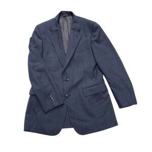 Vintage Cricketeer Gray Pinstripe Blazer Jacket Sport Coat 2 Button 44"x31.5"